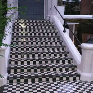 patterned stair way