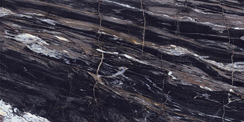 Black Marble Polished Glass Tile