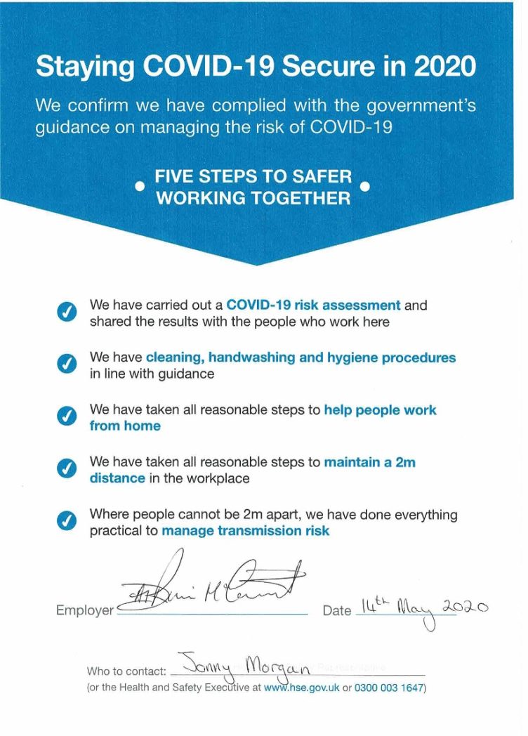 COVID19 shop safety notice