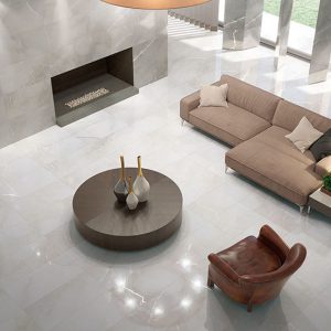 Passion Lux White on a lounge floor