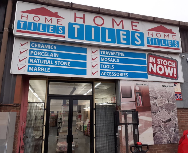 The front of the Rainham branch, double doors with Home Tiles signage above