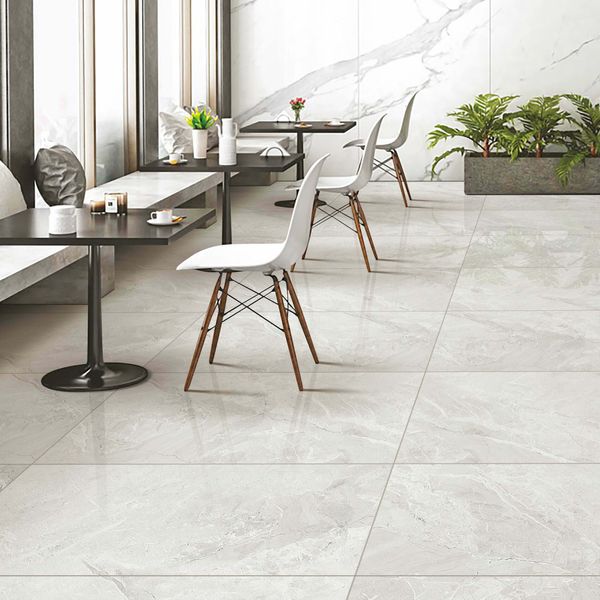 Makrana Breccia Blanco Polished Marble Effect Tile 60x120cm